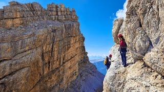 The Hardest Via Ferrata I Ever did in the Dolomites - Punta Anna