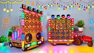 DIY Mini Dj Truck loading At-New Home by cardboard making dj truck and sharpy light #video