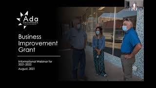 Ada Business Improvement Grant Informational Webinar - 2021