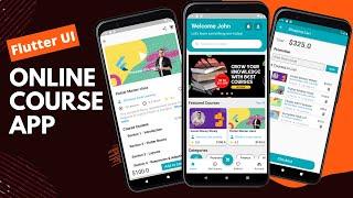 Flutter Preview - Online Course App - Flutter UI