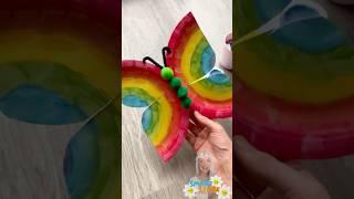 Rainbow Butterfly Craft  | Easy Paper Plate Craft for Kids