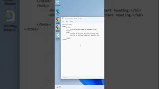 Inserting Heading and paragraph in HTML #shorts
