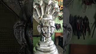 6 kg silver jata mukut #trending #trending #art #silver #shiva #sculpture #vasuki #work