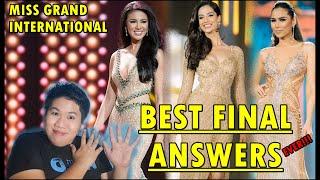 Miss Grand International | Top 10 Best Final Answer in History