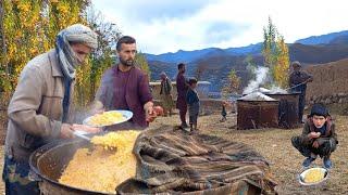 پلو طوی - آشپزی در محفل عروسی دهکده ما || Cooking in our village wedding party