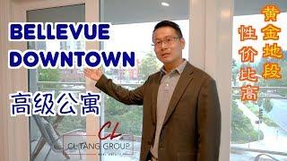 【美国买房子】【西雅图房产】CL带您看西雅图贝尔维尤市中心 (Bellevue Downtown) 高级公寓，黄金地段，好学区，售价$88万美元，性价比超高