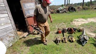 BARN FIND!!! VINTAGE CHAINSAWS!! Are they WORTH any MONEY?