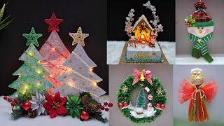 New 5 Budget Friendly Christmas Decoration idea from waste Materials | DIY Christmas craft idea410