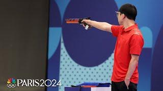 Xie Yu's DREAM Olympic debut gives China gold in men's 10m air pistol | Paris Olympics | NBC Sports