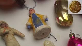 Старые Елочные игрушки обзор под музыку (обзор 2)