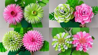 Beautiful Paper Flower Making | Paper Crafts For School | Home Decor | Paper Craft | DIY | Crafts