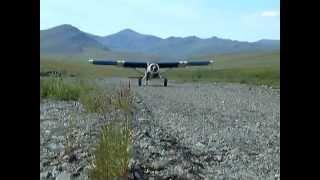 DHC2 Beaver Landing in the Brooks Range, Alaska