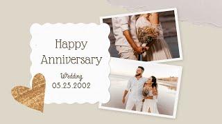 Free Happy Anniversary Slideshow Video Template (Customizable) - FlexClip