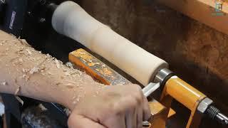 Woodturning paulownia wood - 2 years old tree