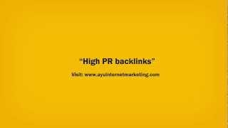 High PR backlinks