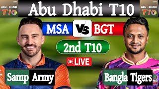 Abu Dhabi T10 2024 | T10 live cricket match today | Bangla Tigers vs Morrisville Samp Army 2nd Match