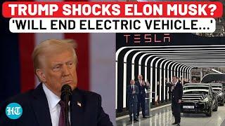 Trump Shocks Elon Musk From Stage? 'Will End Electric Vehicle Mandate' Declaration| US| Inauguration