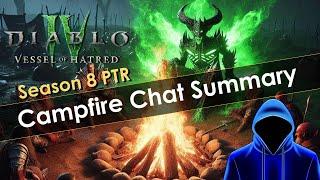 Diablo 4 Season 8 PTR Campfire Chat Summary