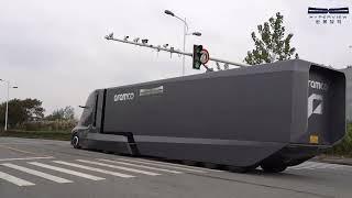 Exterior display of HYPERVIEW hydrogen-powered truck