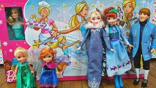 Elsa and Anna toddlers get Barbie's advent calendar