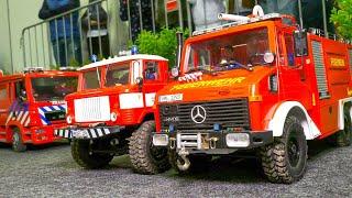 MEGA RC MODEL FIRE TRUCK COLLECTION!! RC FIRE FIGHTER ACTION, RC FIRE RESCUE OPERATIONS