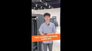 SMART ALUMINUM CANTILEVER SLIDING GATE #aluminium #gardening