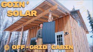 Testing My First Solar Panel And Power Station In Winter At Off-Grid Cabin | EcoFlow Delta 2