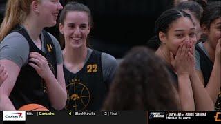 Sue Bird SHOCKS Caitlin Clark & Iowa Hawkeyes With Surprise Visit Before Elite 8 Win! #marchmadness