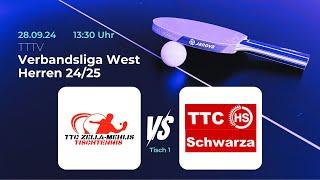 TTC Zella-Mehlis II vs. TTC HS Schwarza | Tischtennis Saison 24/25 - Tisch 1