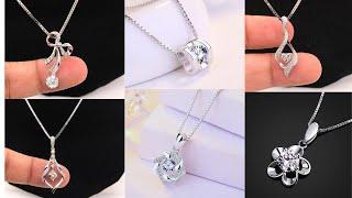 Latest Silver chain with pendant design for girl  Silver chain designs