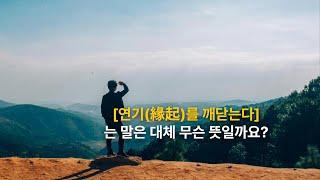 [연기(緣起)를 깨닫는다]는 말은 대체 무슨 뜻일까요?