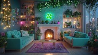  Cozy St  Patrick’s Day Jazz Lounge   Relaxing Fireplace Ambience to Unwind