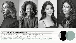 LIVE STREAM | 78th Concours de Genève - Voice Semi-Final: Lieder/Song Recital (Session 1)