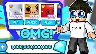 I SPENT 1,000,000,000,000 DIAMONDS ON TRADING BOOTHS AND GOT ___ in Pet Simulator X