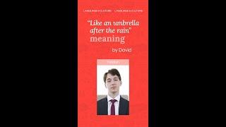 #shorts "Like an Umbrella After The Rain" What Does It Mean?