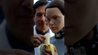 Feeding a robot a banana. #ai #robot