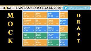 Mock Draft - Fantasy Football 2020 - 7/20/2020