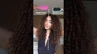 Bounce Curl vs Tangle Teezer brushes for curl definition #curly #curlyhair #hairtok #curls