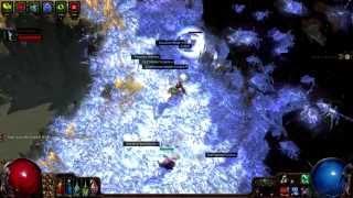 PoE. Spell Echo, Vaal Spark, GMP, LMP, Fork.  Holy shit lag