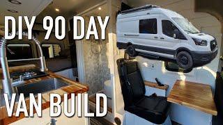 We Built Our Custom Van Conversion In 90 Days - DIY Ford Transit Camper Van Tour With Full Bathroom