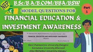 Financial Education and investment awareness | Model Question Paper | Rani Channamma University #NEP