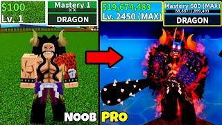 Beating Blox Fruits as Kaido! Lvl 0 to Max Lvl Noob to Pro Full Human v4 Awakening in Blox Fruits!