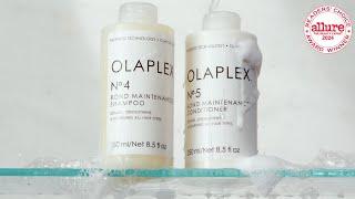 LATHER, RINSE, RESULTS with OLAPLEX N°·.4 and N°·5