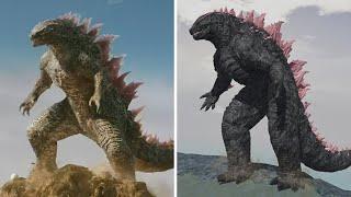 GODZILLA 2024 *best scene* Roblox vs Filme - TODAS REFERÊNCIAS