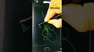Monday | #signature #calligraphy #shorts #viral #art #artist #trending #handwriting #viralvideo