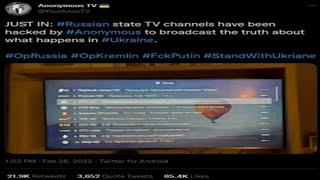 Russian State TV Channels HACKED by Anonymous!