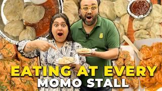 Eating At Every Momo Stall | Tandoori Momos, Chicken Steam Momos, Makhani Momos, Paneer Momos