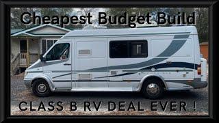 Cheapest Budget Build Class B RV Deal Ever!