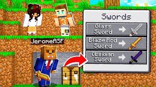 Minecraft Manhunt, But I Can Craft Swords From ANY Block