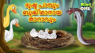 ദുഷ്ട പാമ്പും ബുദ്ധിമാനായ താറാവും | Malayalam Cartoon | Malayalam Fairy Tales | Stories in Malayalam